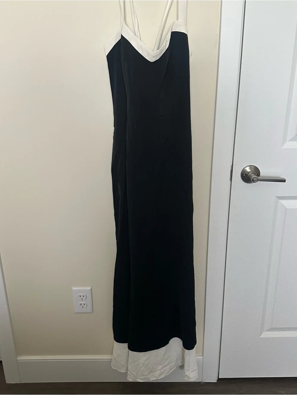 NWT Abercrombie Julia Slip Tie Back Contrast Dress - L